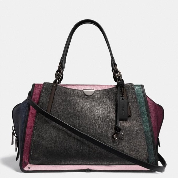 Coach | Bags | Nwt Coach Color Block Pebbled Leather Dreamer Tote ...